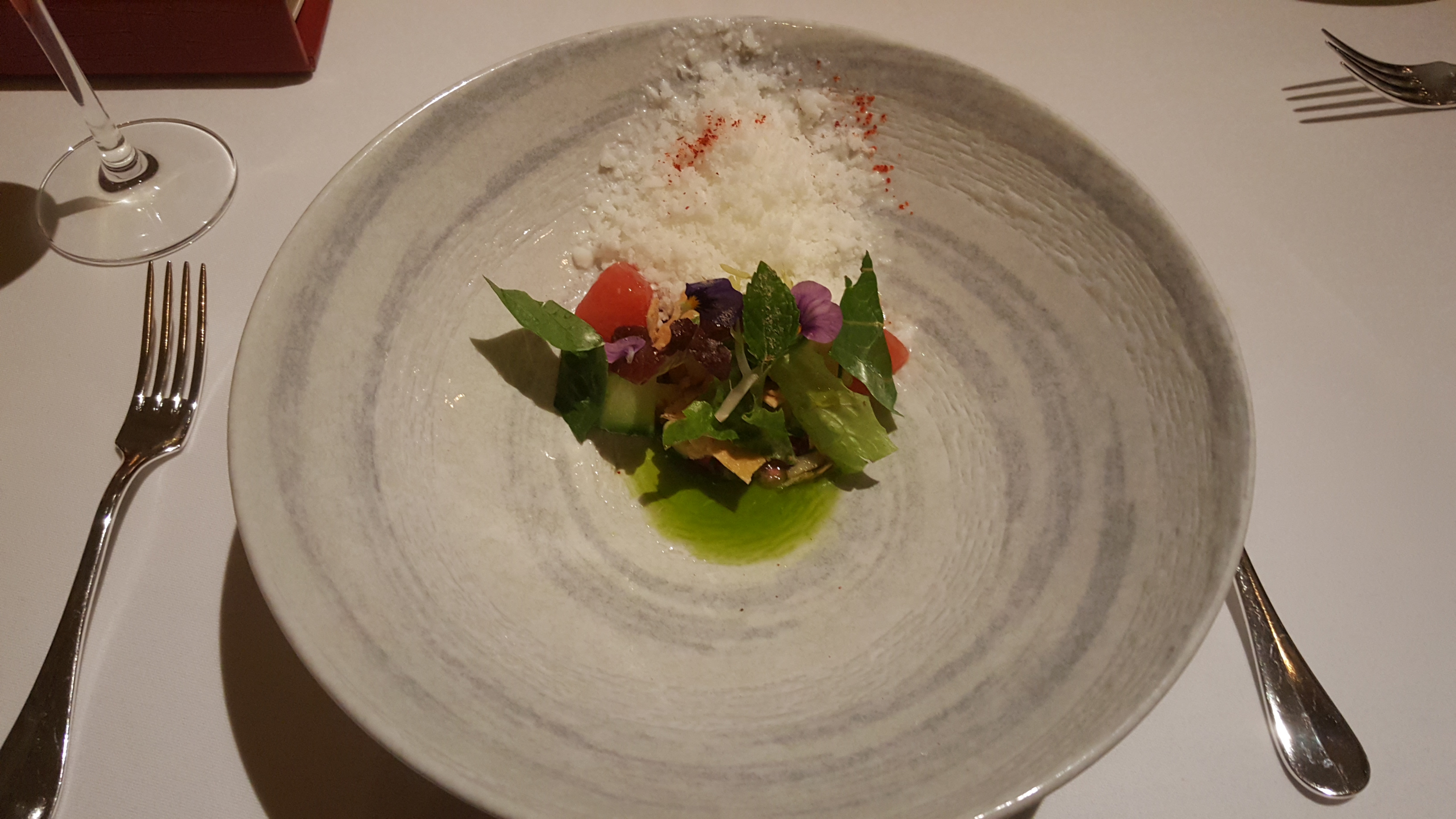 Winter Salad With Pomegranate, Raita Crystals