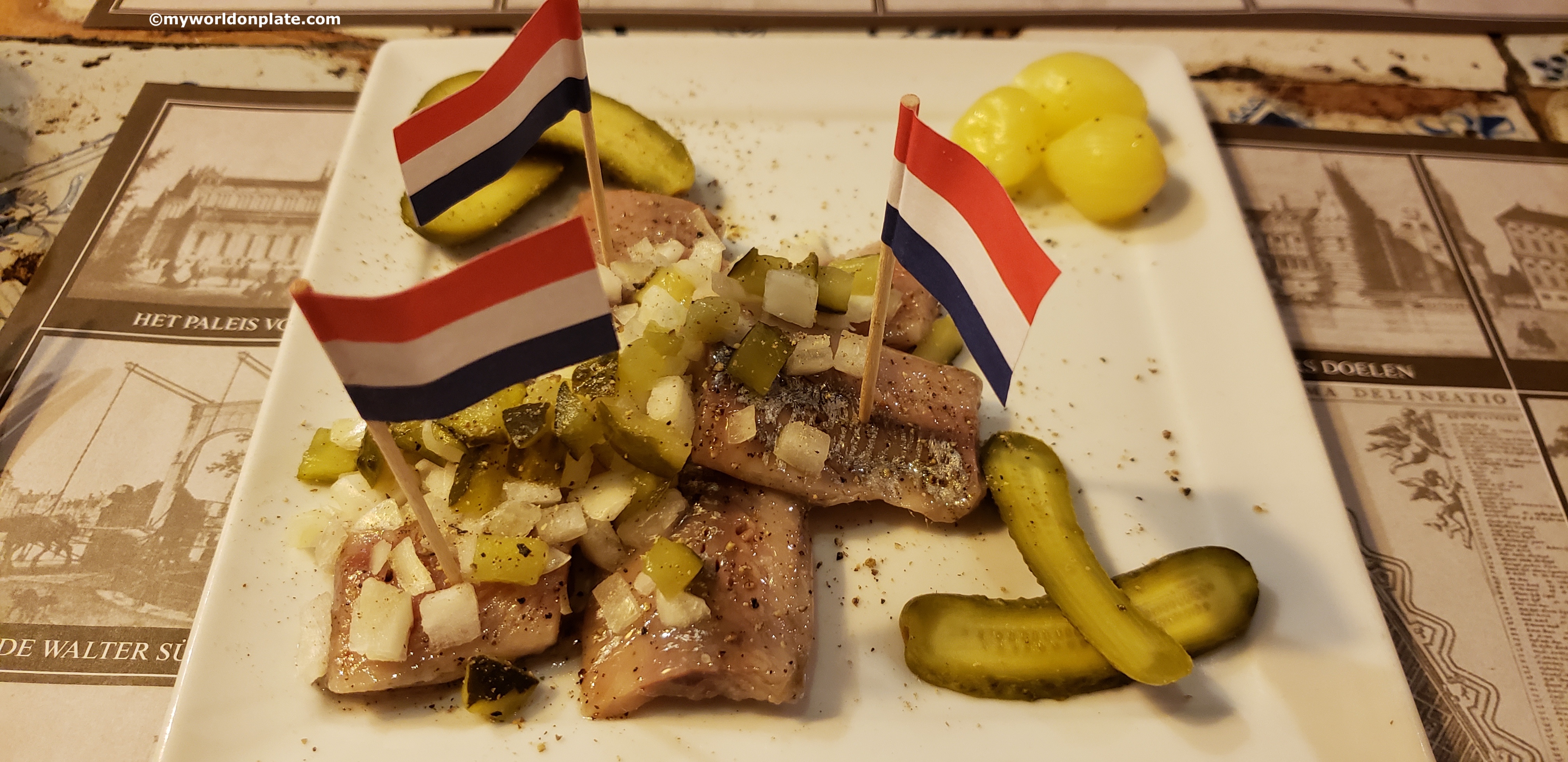 Salted Herring With Onion And Pickles