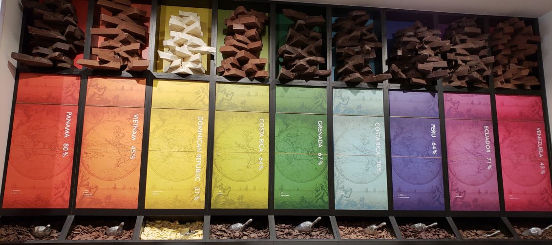 Chocolate Blocks From Different Country Beans